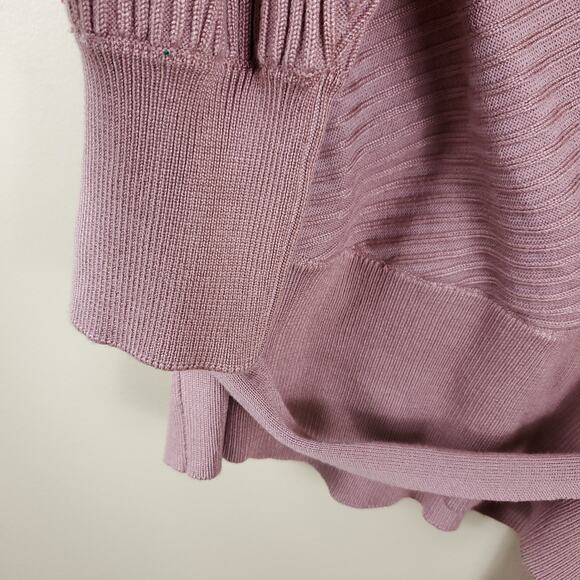 Love Tree Monica, Tie Front Long Sleeve Wrap Sweater in Light ClaySize L - Picture 5 of 10